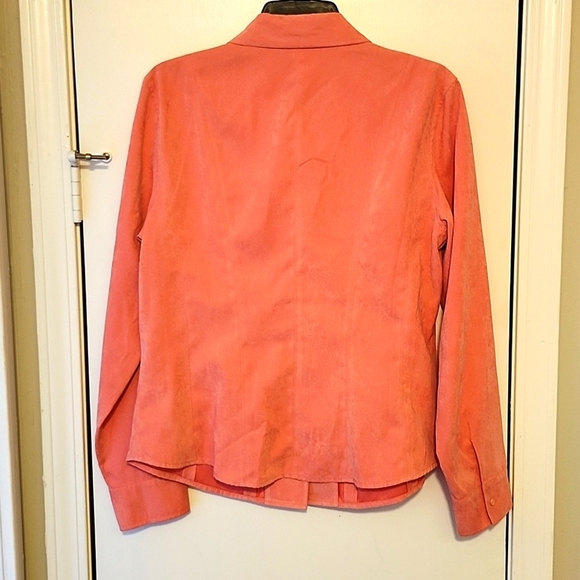 🍁Talbots Womens Salmon Pink Button Down Long Sleeve Shirt - Picture 4 of 4